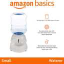 Amazon Basics Gravity Pet Water Dispenser for Cat and Dog, Easy to Clean, 1 Gallon Capacity, Small, Gray
