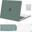 MOSISO Compatible with MacBook Pro 14 inch Case M5 2026 M4 2025 M3 M2 M1 2024-2021 A3427 A3426 A3434 A3112 A3185 A3401 A2918 A2992 A2779 A2442,Hard Case&Keyboard Skin&ScreenFilm&Pouch, Midnight Green