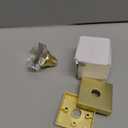 coolnews 2 Pack Crystal Glass Dummy Door Knob Gold Door Knobs Interior Satin Brass Door Knob for Hall and Closet Dummy Door Handles