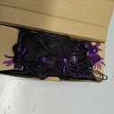 Tudomro 9.8 ft Halloween Decorations Purple Spider Lights with Black Gauze 30 LED Battery Operated Fairy Lights for Patio Garden Gate Yard Halloween Christmas Party Decoration