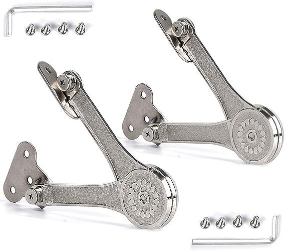 Heavy Duty Lid Stay Hinges Folding Lid Support Hinge,Perfect for Cabinet,Closet,Wardrobe or Toybox 110 Degree (Heavy Duty Style 1 Pair)