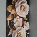 Flower Large Canvas Wall Art for Living Room Bedroom Home Office White and Gold Wall Art Blossom Picture Framed Wall Decor Modern Canvas Prints 20x40 In