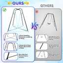 2026 New X-Shaped Sensory Swing Stand with Pod Swing & Chair, Heavy Duty Backyard Swing Sets, Indoor Outdoor Metal Hammock Frame Supports 500LBS (Blue with Star)