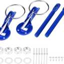 Aynefy Hood Pin Lock,Bonnet Pins Ood Pins Kit , For Carquick Release Hood Bonnet Pins Universal Bonnet Hood Pin Pins Lock Latch Kit Bonnet Hood Pins Lock Latch Kit For Racing Sport Car(Blue)