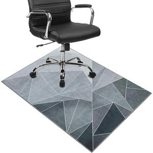 Office Chair Mat for Hardwood Floor,36"*48" Highly Premium Quality Protector Floor Mat,Desk Chair Mat - 2.15lbs Anti-Slip Chair Rug Mat for Office Home Laminate Floor Black Grey