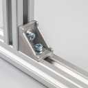 uxcell 4Set Inside Corner Bracket Gusset Kits, 78x78x79mm 8080 Angle Connector for 6060 Series Aluminum Profile (Silver/ 32 x Square Nuts & Hex Socket Bolts & Washers)