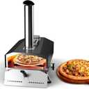 12" Portable Wood Pellet Pizza Oven with 360° Rotating Stone - Wood-Fired for Authentic Flavor, Ideal for Backyard, Camping, Picnics, and Patios - Easy to Use for Perfect Outdoor Cooking