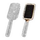 Bling Rhinestone Paddle Hair Brush, Luxury Detangling Brush, Gift for Mother's Day, Birthday, Wedding for Women, All Hair Types