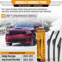 AUTOBOO 22"+21" Windshield Wipers with 12" Rear Wiper Blade Replacement for Dodge Durango 2011 2012 2013 2014 2015 2016 2017 2018 2019-2024, Jeep Grand Cherokee-Original Factory Quality (Pack of 3)
