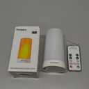 Hompavo Upgraded LED Flame Lights with Remote & Timer, 4-Mode Rechargeable Battery Operated Flameless Candles, Pillar Flickering Lantern for Living Room Bathroom Patio Wedding Christmas Home Decor (Remote Control-1 Pcs)