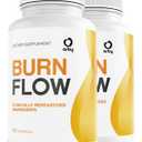 BurnFlow Capsules 100% Natural Formula with Turmeric, BioPerine & More - Non-GMO, Gluten-Free, Made in USA 60 Capsules, 2 Month Supply (EXP 08/01/28)