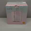 Mini Fridge for Bedroom, 6L/10 Can Skincare Fridge with Dimmable LED Light Mirror for Dorm & Office, Portable Cooler & Warmer Small Compact Refrigerator for Skincare, Makeup and Cosmetics, White