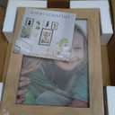 Americanflat Hinged 3 Picture Frame 5x7 with Shatter-Resistant Glass - Signature Collection - Foldable Picture Frame for Tabletop Display - Dark Oak