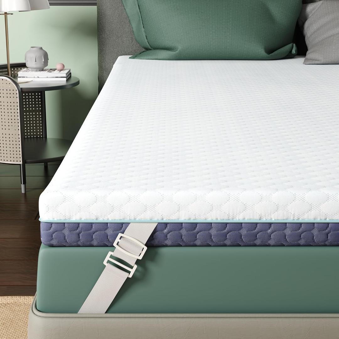 3 Inch Twin Mattress Topper for College Dorm, Memory Foam Bed Topper with Options for Back Pain Relief, Mattress Topper with 2-Sided Cover, CertiPUR Certified Dorm Bed