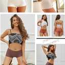 CUTE BYTE Womens Seamless Boy Shorts Underwear Soft Stretch No Show Boxer Shorts Briefs Panties for Ladies 4 Packs (Beige, S)