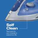 Hamilton Beach Steam Iron & Vertical Steamer for Clothes with Scratch-Resistant Durathon Soleplate, 8' Retractable Cord, 3-Way Auto Shutoff, Anti-Drip, 1500 Watts, Blue