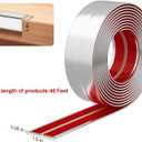 40 Feet Flexible Corner Protector Trim Molding 1.6 in Width Peel and Stick Molding 90 Inside & Outside Corner Guards Trim for Tile and Wall Edges Gaps, Furniture and Wall Repair - Silver