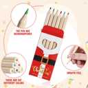 Tinlade 50 Pcs Mini Colored Pencils Bulk 3.5 Inch Coloring Drawing Pencil 6 Different Color for Adult Classroom School Drawing Birthday Wedding Party Favors (Christmas)