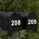3 x 5 Sets Mailbox Numbers for Outside, Reflective Mailbox Number Stickers 3 Inch Self Adhesive Vinyl Waterproof Address Numbers 0-9 House Number for Outside Mailboxs Door Signs Cars Trucks Home Business