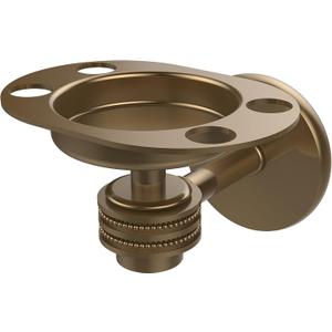 Allied Brass 7126D-BBR Satellite Orbit One Tumbler and Toothbrush Holder with Dotted Accents, Brushed Bronze