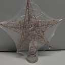 Christmas Tree Toppers Xmas Glitter Rose Gold Hollow Star Treetop Topper for Christmas Tree Decoration