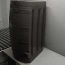 RTS Home Accents 50-Gallon Rain Barrel with Brass Spigot, Flat Back Rain Water Collection Barrel, Walnut Color