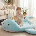 Baby Play Mat, Whale Tummy Time Mat with Toys, Baby Activity Gym for Infants 012 Months Sensory Floor Mat for Boys & Girls
