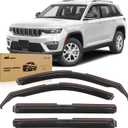 Nilight in Channel Rain Guards for Jeep Grand Cherokee L 2021 2022 2023 2024 Window Deflectors, Vent Window Visors-4PCS