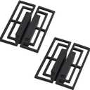 4PCS Chinese Cabinet Pulls, Copper Color Brushed Pair of Cabinet Door Pulls Black Hollow Pulls for Drawers Kitchen Cabinet Closet (Black)