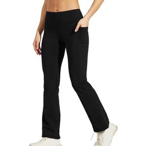 WKAYsIV Loose Yoga Pants for Women with Pockets Women Solid Workout Leggings Pant Fitness Sports Running Yoga Athletic Pants Fashion Soft Outwear Wide Leg Trousers Yoga Legging, XL