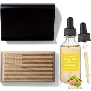 Car Air Freshener Wood Car Fresheners Diffuser, Pistachio & Salty Caramel