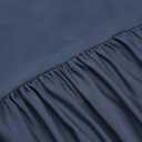 Amazon Basics Lightweight Ruffled Bed Skirt, Classic Style, Machine Washable, Fade and Wrinkle Resistant, 100% Microfiber with 16" Drop, Queen, Navy Blue