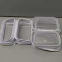 Sanwuta 4 Pcs Christmas Storage Organizer Box Clear Hard Zipper Case Hard Plastic Zipper Pouches Transparent Makeup Bag Pencil Pouches for Travel Snacks(White,5 x 3 x 2 Inch)