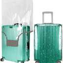 GigabitBest Clear PVC Suitcase over for Luggage Protectors, 24 inch luggage cover，0.4mm Thick PVC luggage Protectors cover for Wheeled Suitcase 24''