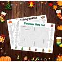 2025 New Jumbo Christmas Word Search Poster, Jumbo 36"X24" Wall Wordfind Game, 50 Words Fun Holiday Activity Poster, Family Holiday Party Activity for Thanksgiving&Christmas(Christmas&Thanksgiving)