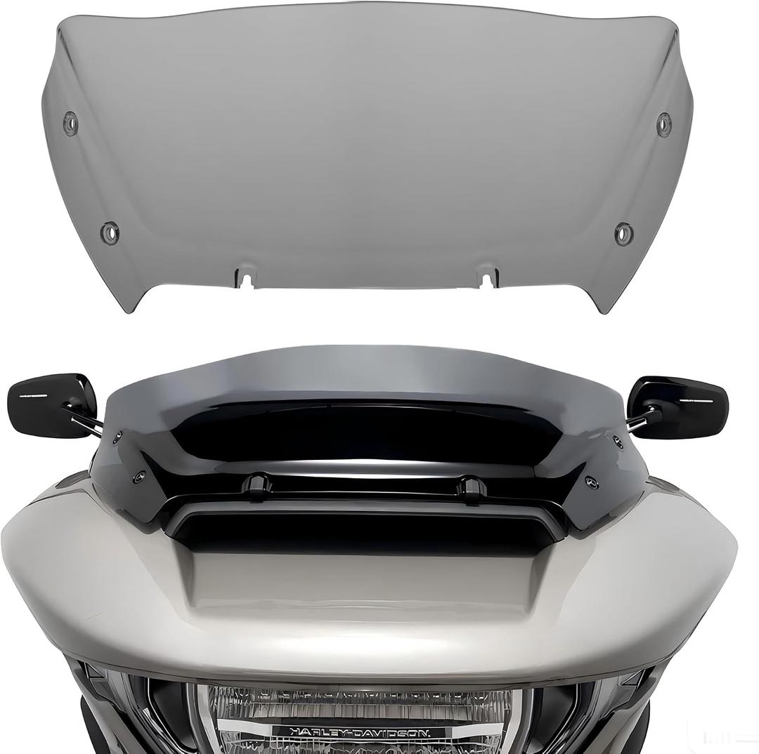 FATECIM 9" Wave Windshield Windscreen Air Deflector for Harley CVO Road Glide FLTRXSE 2023-up, CVO Road Glide ST FLTRXSTSE 2024-up, Road Glide FLTRX 2024-up Accessories (Smoke)
