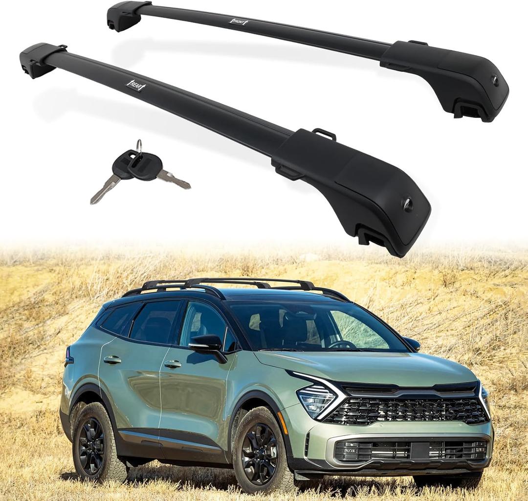 265LBS Lockable Cross Bars Roof Rack Fit for 2023-2026 Kia Sportage X-Pro X-line Aluminum Crossbars Cargo Bar Luggage Carrier Rooftop Accessories, for Storage Bag Kayak Snowboard Canoe Bike