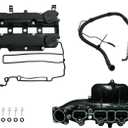 Engine Intake Manifold & Valve Cover Kit 615-380 compatible with 2012-2021 Chevy Sonic Cruze Trax Buick Encore 1.4L Replaces OE 55573746 25193343