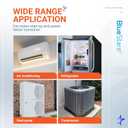 [UL Certified] BlueStars 45+5 uF 45/5 MFD 370V or 440V AC Dual Circular Run Start Capacitor CBB65 50/60 Hz - Fit Air Conditioner Motor Run or Fan Start or Condenser Straight, Replace 97F9895 Z97F995