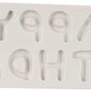 Happy Birthday Silicone Molds Birthday Alphabet Fondant Mold Numbers Chocolate Molds For Birthday Party Cake Decorating Cupcake Topper Gum Paste Candy Polymer Clay Set Of 2