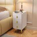 Narrow Nightstand with Drawers, 11.81" Narrow Bedside Table for Bedroom, 15.7''×11.8''×24.5''