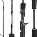 KastKing Crixus Fishing Rods,IM6 Graphite Spinning Rod & Casting Rod W/Zirconium Oxide Ring Stainless Steel Guides, Super Polymer Handle 6ft 6in-Medium Heavy - Fast-2pcs