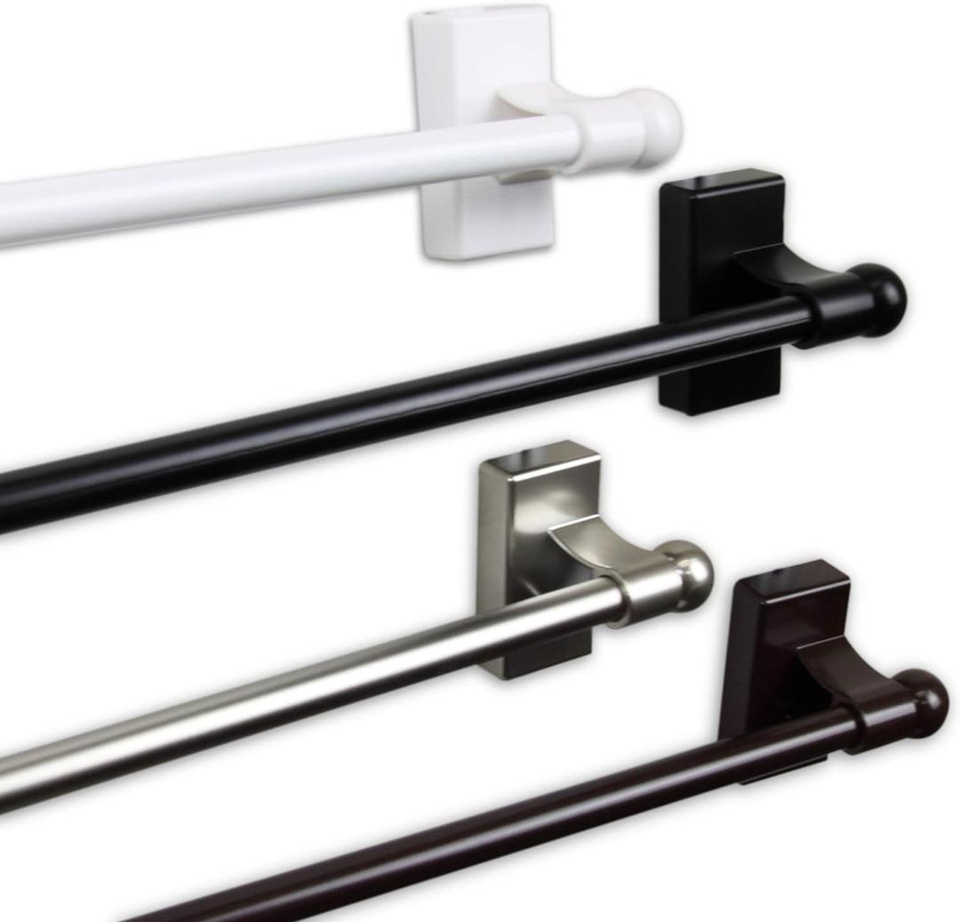 Rod Desyne - Mag28-15 7/16 inch Magnetic Rod, 28-48 inch, Satin Nickel, Alloy Steel, 1 Count (Pack of 1)