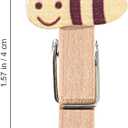 Amosfun 50Pcs Mini Wooden Clothespins 1.57 Inch Small Wood Clips with Jute Twine for Hanging Photos Tags Crafts and Home D Cor