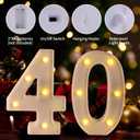 40th Birthday Decorations Woman Man,Marquee Numbers for 40th Wedding Anniversary Decorations,Light up Numbers 40 Sign for Party Backdrop Wall Decor,40 Birthday Centerpieces Table Decoration
