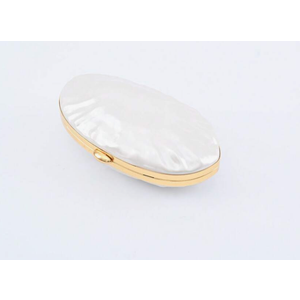 Vacation Style Mermaid Series White Faux Pearl Effect Hard Shell Bag, New Wedding Bride Dress Accessory, Wedding Banquet, Party, Event