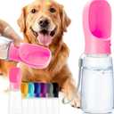 Mr. Pen Portable Dog Water Bottle - 19 oz, Pink, Travel Dog Water Bottle Dispenser, Not Dishwasher Safe