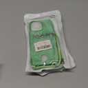 Designed for iPhone 15 Pro Max Case, Liquid Silicone, Multi-Functional Card Pocket with Lanyard Strap, Adjustable Rope, Shockproof All-Round Protection, TPU Phone Case for iPhone 15 Pro Max, Mint