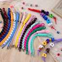 2 x 18 Pcs Rope Keychain, Keychain Bag Charms Paracord Rope Keychain Bag CharmBraided Code Charms for Purse Handmade Rope Key Chain Backpack Handbag Decoration Accessories (Colorful)