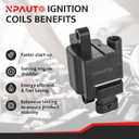 Square Ignition Coil Pack Compatible with 4.8 5.3 6.0 V8 2001 2002 2003 2004 2005 2006 Chevy Silverado 1500 2500 HD Suburban Avalanche Express GMC Sierra Yukon Savana Cadillac Escalade, IC400 D581